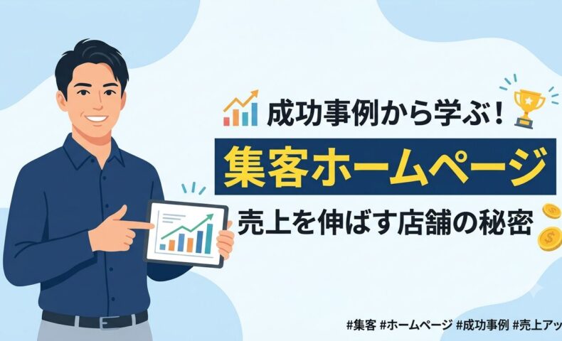 集客ホームページの成功事例と売上アップのポイントを解説する記事のイメージ