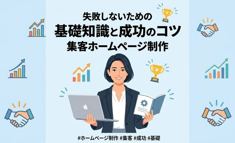 集客ホームページ制作で失敗しないための基礎知識と成功のコツを解説する記事のイメージ